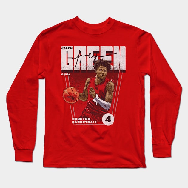 Jalen Green Houston Premiere Long Sleeve T-Shirt by ClarityMacaws